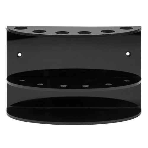 Round Black Acrylic Dry Erase Accessories Holder, Wall Mounted-MyGift