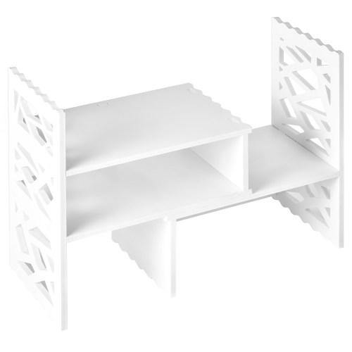 Expandable White Wood Desktop Bookshelf - MyGift