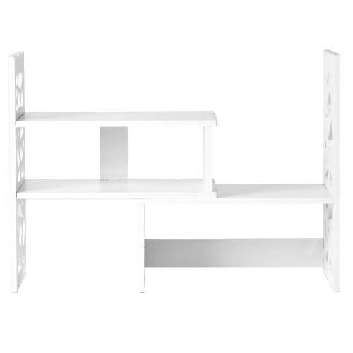 Expandable White Wood Desktop Bookshelf - MyGift