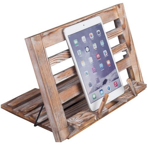 Torched Wood Cookbook & Tablet Stand - MyGift