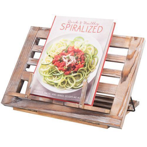Torched Wood Cookbook & Tablet Stand - MyGift