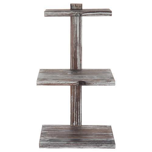Torched Wood Dessert & Pastry Stand - MyGift