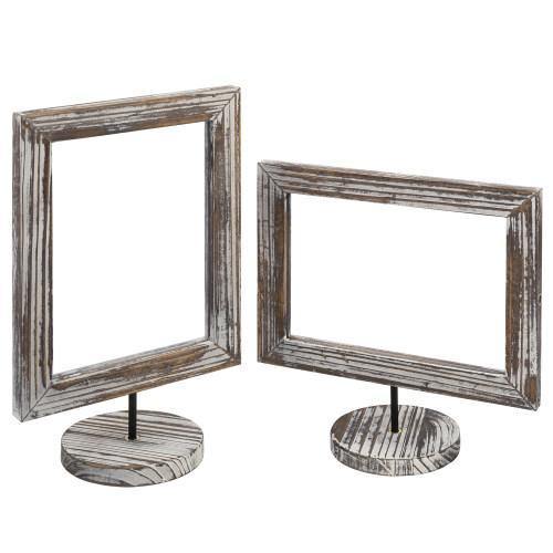 Torched Wood Double-Sided Picture Frames, Set of 2 - MyGift