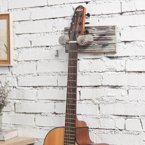 Torched Wood Guitar Hanger with Pick Holder - MyGift