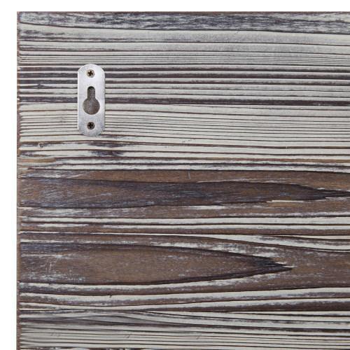 Torched Wood Mail Sorter with Hooks & Mason Jar - MyGift