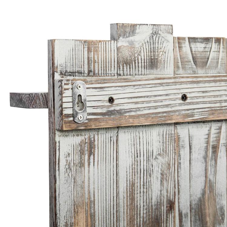 3-Tier Wall Mounted Rustic Torched Wood Pallet-Style Decorative Display Shelf - MyGift Enterprise LLC