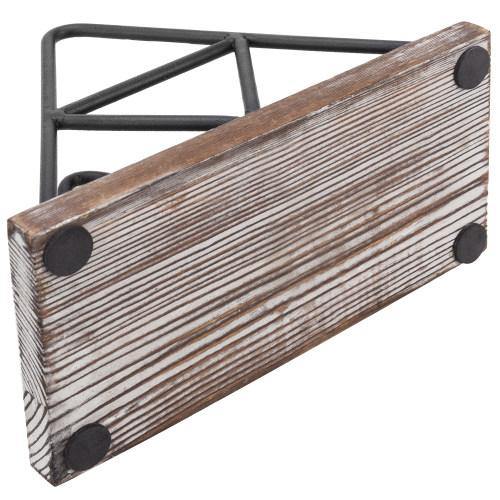 Triangle Design Metal Wire & Torched Wood Napkin Holder - MyGift