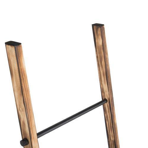 Urban Rustic Wall-Leaning Wood & Metal Blanket Ladder - MyGift