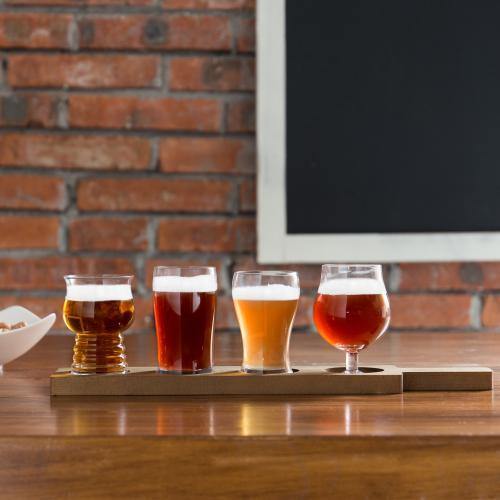 Variety Craft Beer Tasting Flight Set with Glasses, Set of 2 - MyGift