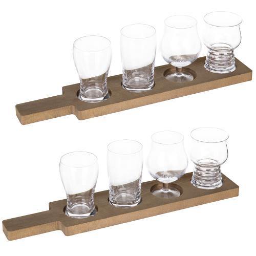 Variety Craft Beer Tasting Flight Set with Glasses, Set of 2 - MyGift