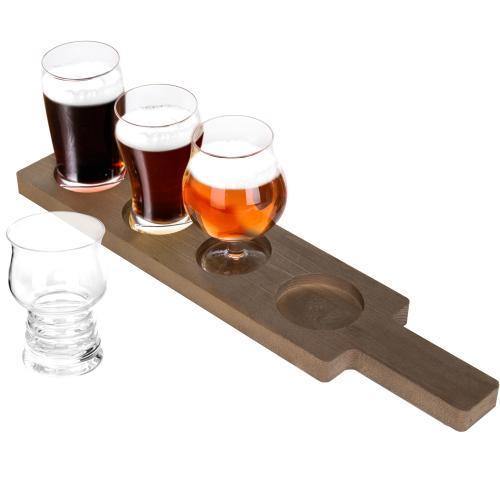 Variety Craft Beer Tasting Flight Set with Glasses, Set of 2 - MyGift