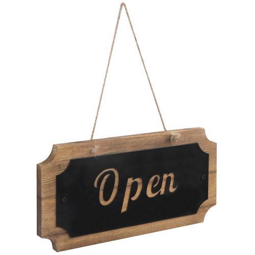 Vintage Burnt Wood Open/Closed Retail Sign - MyGift