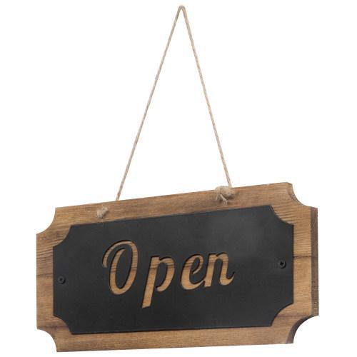 Vintage Burnt Wood Open/Closed Retail Sign - MyGift