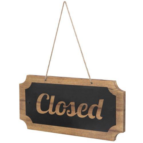 Vintage Burnt Wood Open/Closed Retail Sign - MyGift
