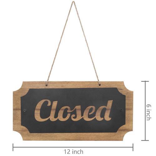 Vintage Burnt Wood Open/Closed Retail Sign - MyGift