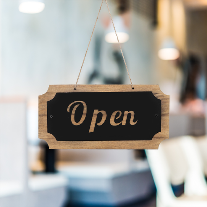 Vintage Burnt Wood Open/Closed Retail Sign - MyGift