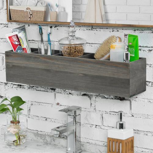 Vintage Gray Toothbrush Holder/Toiletries Organizer Rack - MyGift