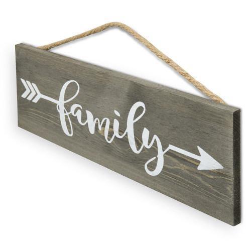 Vintage Gray Wood Sign "Family" - MyGift