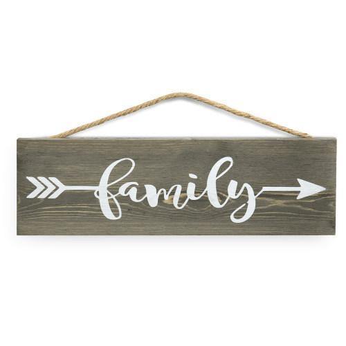 Vintage Gray Wood Sign "Family" - MyGift