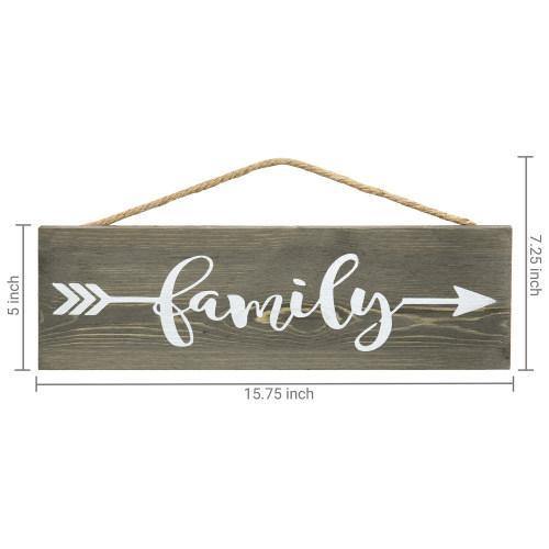 Vintage Gray Wood Sign "Family" - MyGift