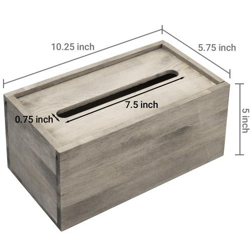 Vintage Grey Tissue Box Cover