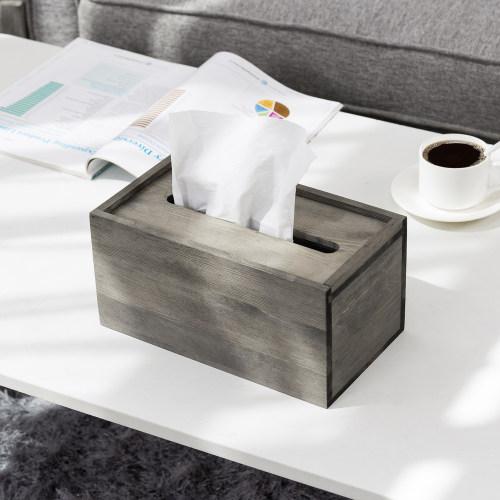 Vintage Grey Tissue Box Cover