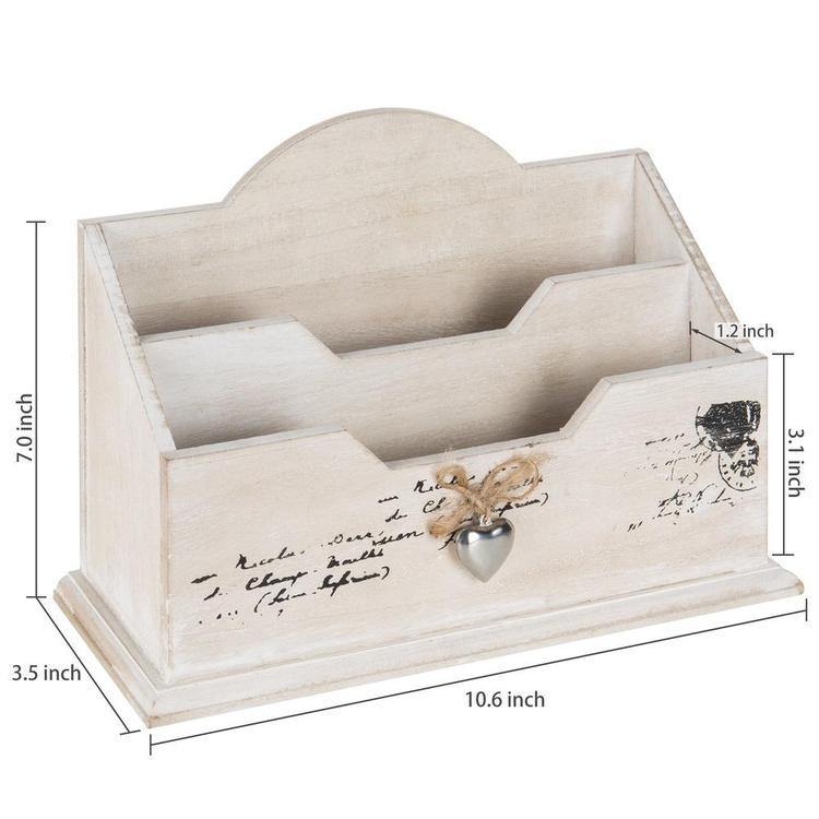 Vintage Postcard Design Wood Mail Organizer - MyGift