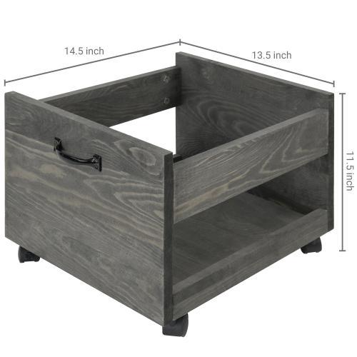 Vintage Rolling Vinyl Record Storage Crate