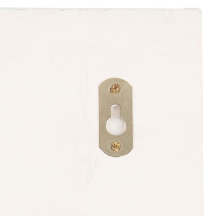 Vintage White Wood Mail Holder Organizer & Mason Jar - MyGift