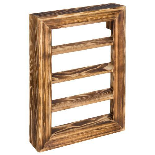 Wall-Mounted Burnt Wood Nail Polish & Essential Oil Rack - MyGift