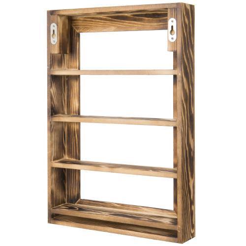 Wall-Mounted Burnt Wood Nail Polish & Essential Oil Rack - MyGift