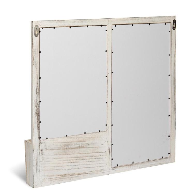 Wall Mounted Chalkboard & Cork Board Rack with Mail Sorter & Key Hooks - MyGift Enterprise LLC
