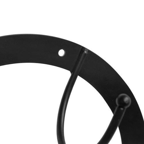 Wall Mounted Heart-Shaped Black Metal Mug Rack - MyGift