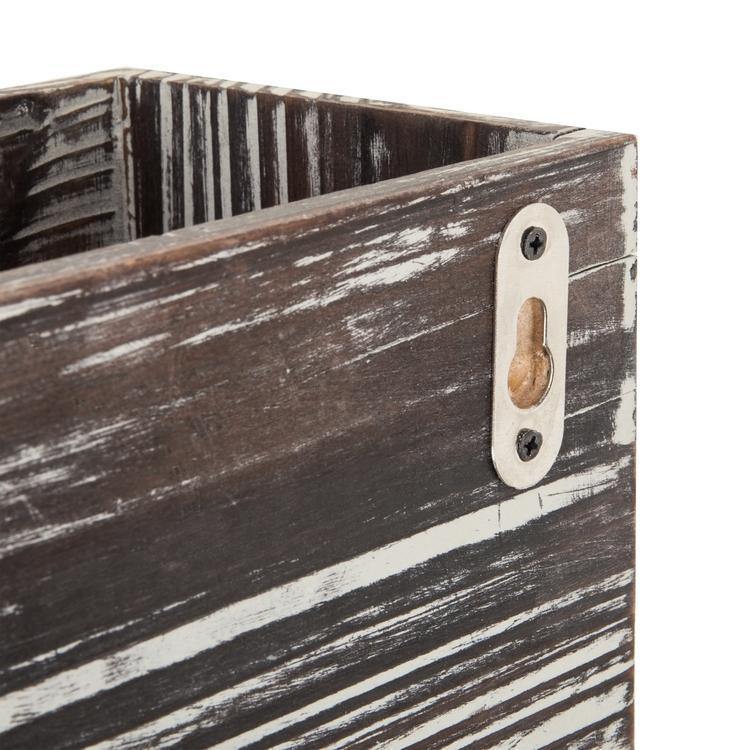 Wall-Mounted Torched Wood Paper Towel Dispenser - MyGift