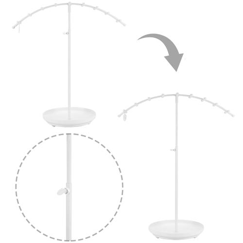 Wave White Metal Jewelry Display Stand with Ring Dish
