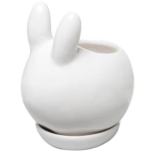 bunny succulent pot White Bunny Mini Planter – MyGift