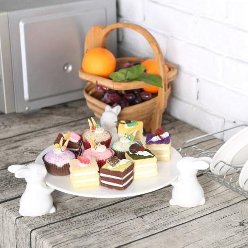 White Ceramic Bunny Serving Plate - MyGift