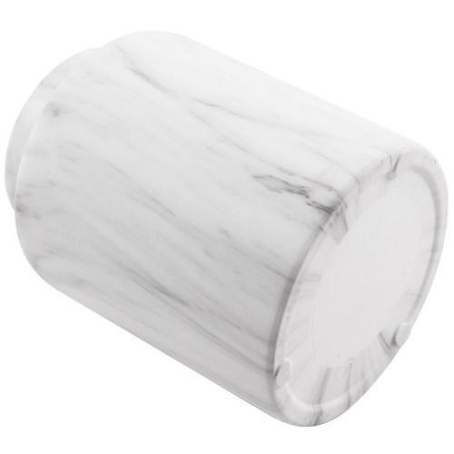 White Marble Pattern Ceramic Flower Vase with Matte Finish - MyGift