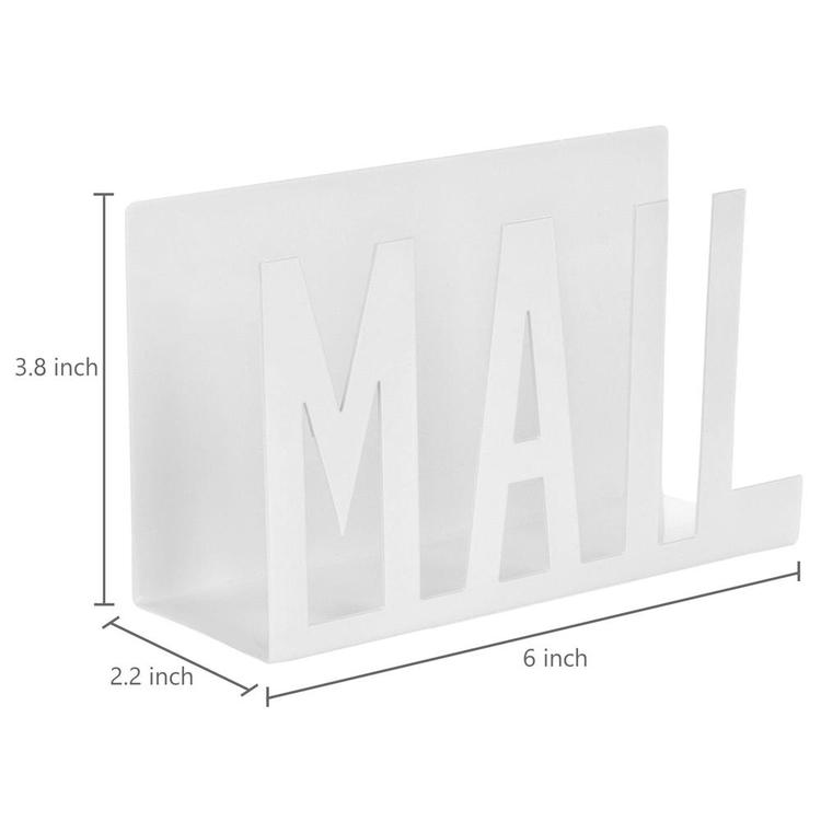 White Metal Desktop Cutout MAIL Letter Holder - MyGift Enterprise LLC