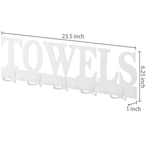 White Metal TOWELS Design Wall Mounted Towel Rack