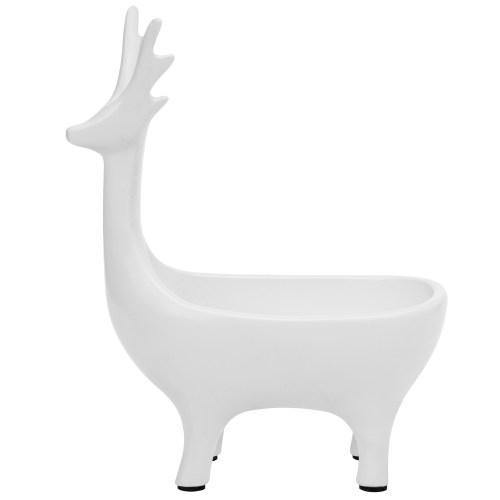 White Resin Deer Design Jewelry Stand with Dish - MyGift