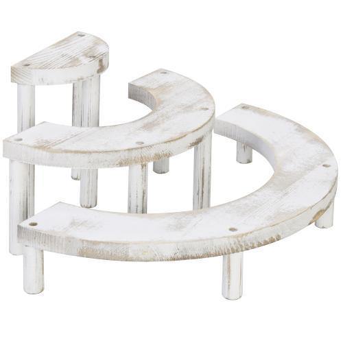 White Washed 3-Tier Retail Display Risers – MyGift