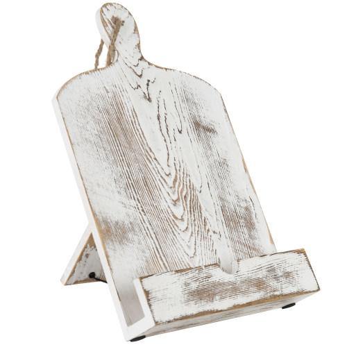 Whitewashed Cutting Board Style Cookbook Holder - MyGift