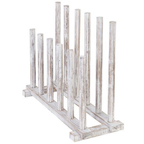 Whitewashed Wood Inverted Boot Storage Rack - MyGift