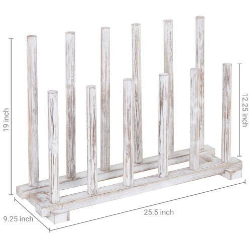 Whitewashed Wood Inverted Boot Storage Rack - MyGift