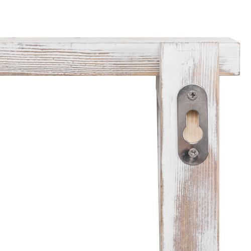 Whitewashed Wood Wall Shelves, Set of 2 - MyGift