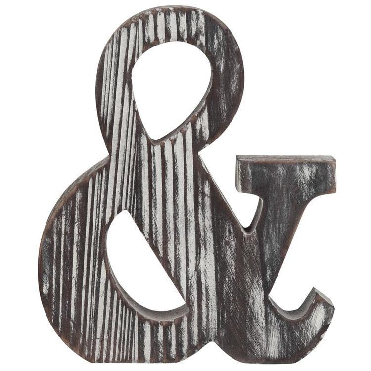 Wood Ampersand Wall Decor / Freestanding Monogram - MyGift