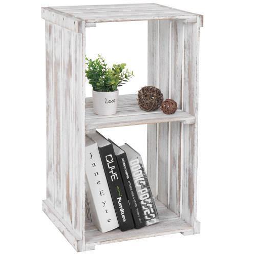 Wood Crate Design Storage Shelf Organizer - MyGift